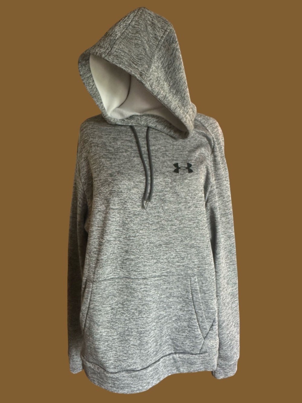 Under Armour Heather Gray Hooded Pullover Sweatshirt